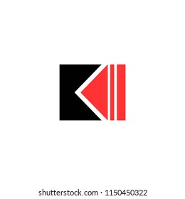 k letter vector logo. k player vector logo