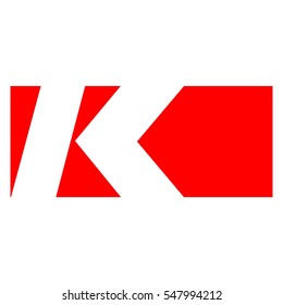 K Letter Vector Logo Red Color Stock Vector (Royalty Free) 547994212 ...