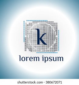 k letter vector logo template (sign, symbol, emblem, ornament)