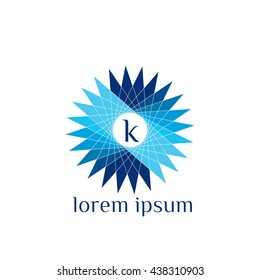 k letter vector logo template (sign, symbol, emblem, ornament)