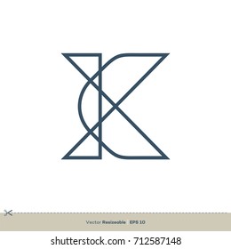 K Letter vector Logo Template Illustration Design. Vector EPS 10.
