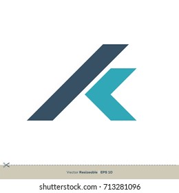 K Letter vector Logo Template Illustration Design. Vector EPS 10.