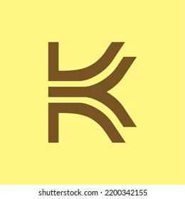 K Letter vintage logo vector image