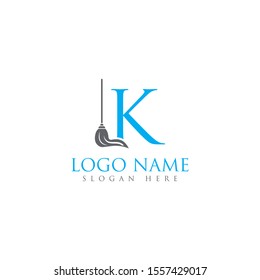 K letter/mop logo design template full vector