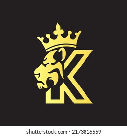 Diseño del logotipo potente del rey león K