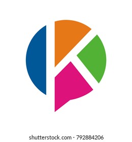 K logo , abstract K letter initial design template vector illustration