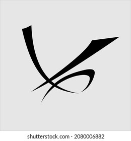 logo k style de police arabe kaf initial 