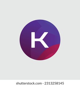 Diseño de vectores coloridos con el logotipo K. Concepto de icono. Resumen moderno
