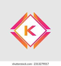K logo Colorful Vector Design. Icon Concept. Abstract modern