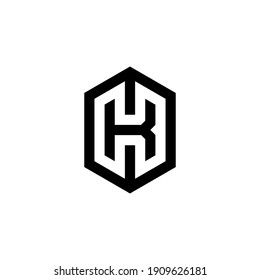 K logo design with geometry