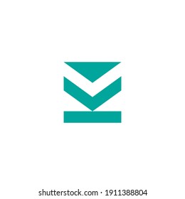 K logo design with geometry