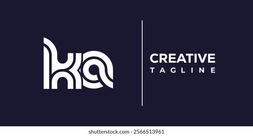 K and A logo design. KA abstract Letters Logo Monogram. This logo design is the process of creating a visual symbol that represents a brand, company, or individual.