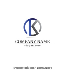 K logo design K letter font Concept Business logo vector and design initial company