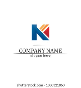 K logo design K letter font Concept Business logo vector and design initial company