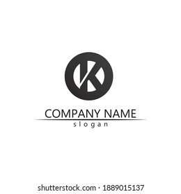 K logo design K letter font Concept Business logo vector and design initial company