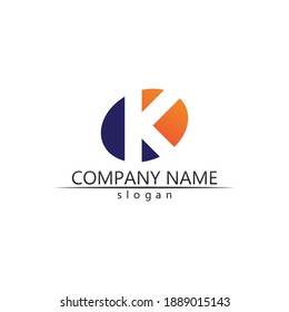 K logo design K letter font Concept Business logo vector and design initial company