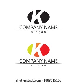 K logo design K letter font Concept Business logo vector and design initial company