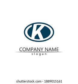 Diseño del logotipo K letra Tipo de letra K Concepto Vector del logotipo empresarial y empresa inicial de diseño
