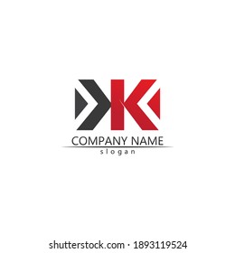 K logo design K letter font Concept Business logo vector and design initial company