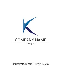 K logo design K letter font Concept Business logo vector and design initial company