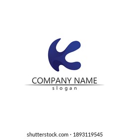 K logo design K letter font Concept Business logo vector and design initial company