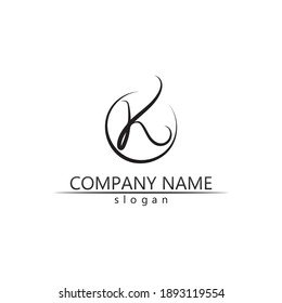 K logo design K letter font Concept Business logo vector and design initial company