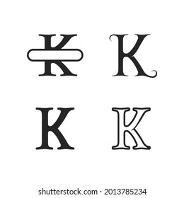 K logo design K letter font Concept Business logo vector and design initial company