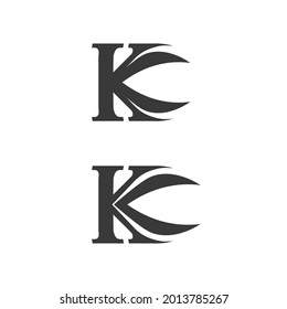 K logo design K letter font Concept Business logo vector and design initial company