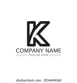 K logo design K letter font Concept Business logo vector and design initial company