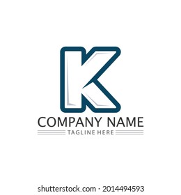 K logo design K letter font Concept Business logo vector and design initial company