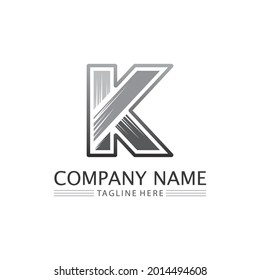 K logo design K letter font Concept Business logo vector and design initial company