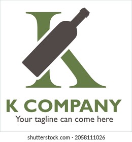 Diseño del logotipo K en el tema Bar y Nightclub