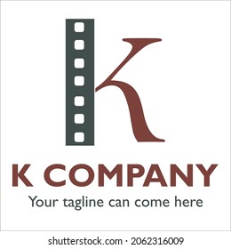 K logo design on Entertainment and the art theme