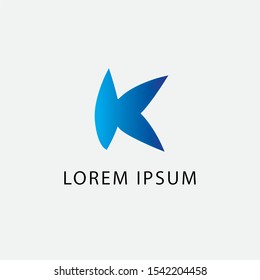 k logo design on white background