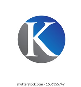 K logo design simple modern template