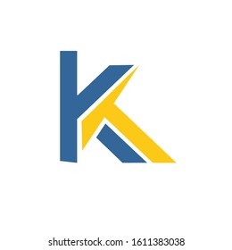 K logo design simple modern template