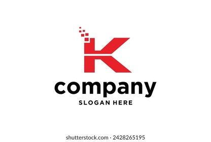 k concepto de tecnología de diseño de logotipo