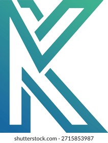 Design do logotipo K. Design do logotipo da tecnologia K. Design de logotipo K de luxo. design de logotipo. Imagem vetorial do ícone K. Ícone plano 