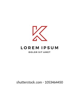 K Logo Design Template