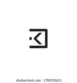 K logo design template fully editable vector