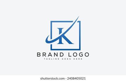 K logo design template vector graphic branding element