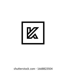 Plantilla de icono vectorial de diseño de logotipo K