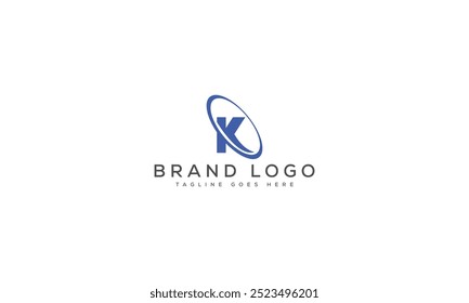 Projeto de modelo vetorial de design do logotipo K para a marca