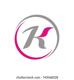 K logo initial letter design template vector