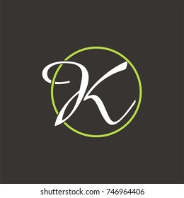 K logo initial letter design template vector