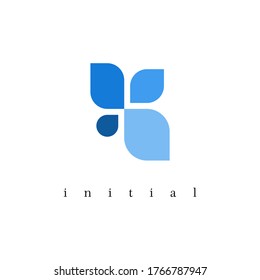 Logo de K. Letra inicial en diseño geométrico.