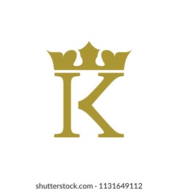 K logo letter with crown design