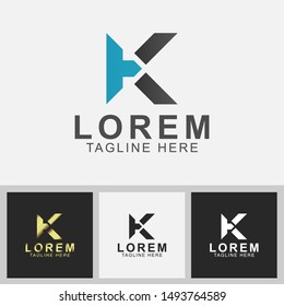 K Logo Letter Design Vector Template is modern & minimalistic high quality logo for marketing agency, seo agency, digital company, fashion, business, industry, etc whose name begins with the letter K.