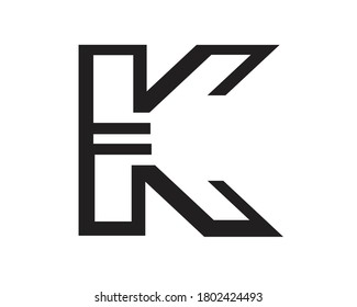 letras del logotipo de k y diseños del logotipo de monograma