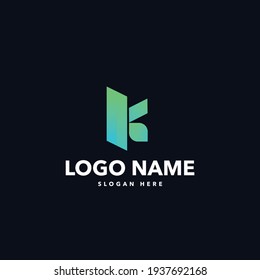 k-Logo - k modernes Logo - k-Letter-Logo